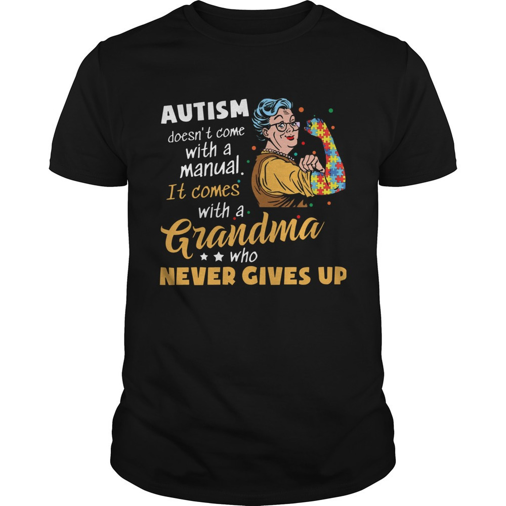 Autism Grandma Support Graphic Tee - Black